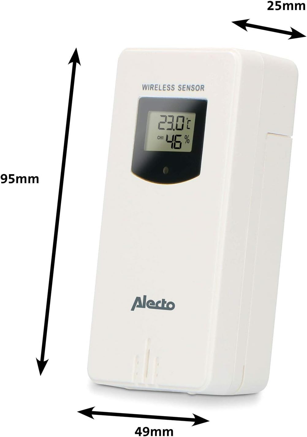 Alecto WS-1560 Funk Wetterstation mit Farbdisplay und Aussensensor - Innen und Aussentemperatur - Lu