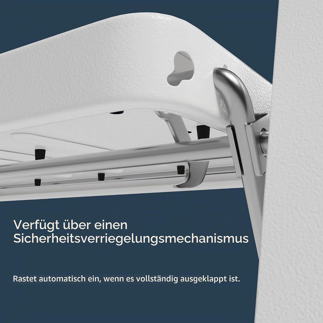 Home Vida Leiter mit 3 Stufen, Stahl, tragbar, klappbar, robust, 3 Stufen