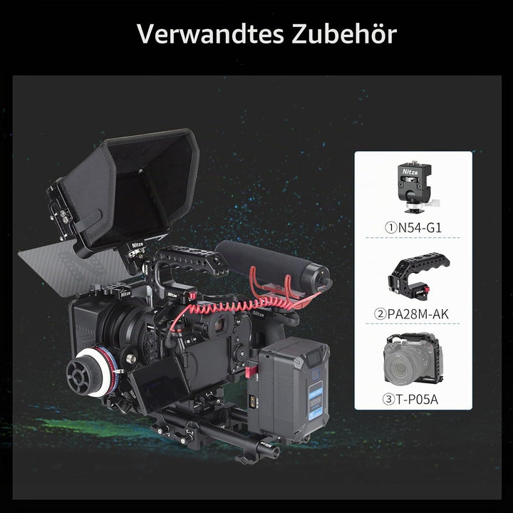 Nitze Cage Käfigs für PortKeys LH5P / LH5P II 5,5" Monitor mit Sonnenblende - JT-I01B