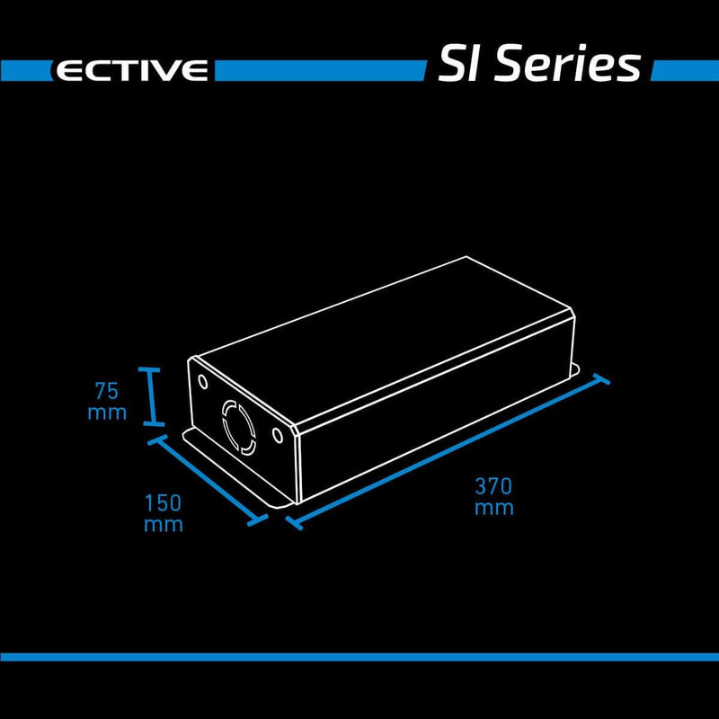 ECTIVE Reiner Sinsus Wechselrichter SI10-1000W, 12V auf 230V, USB, Überlastschutz, Überhitzungsschut