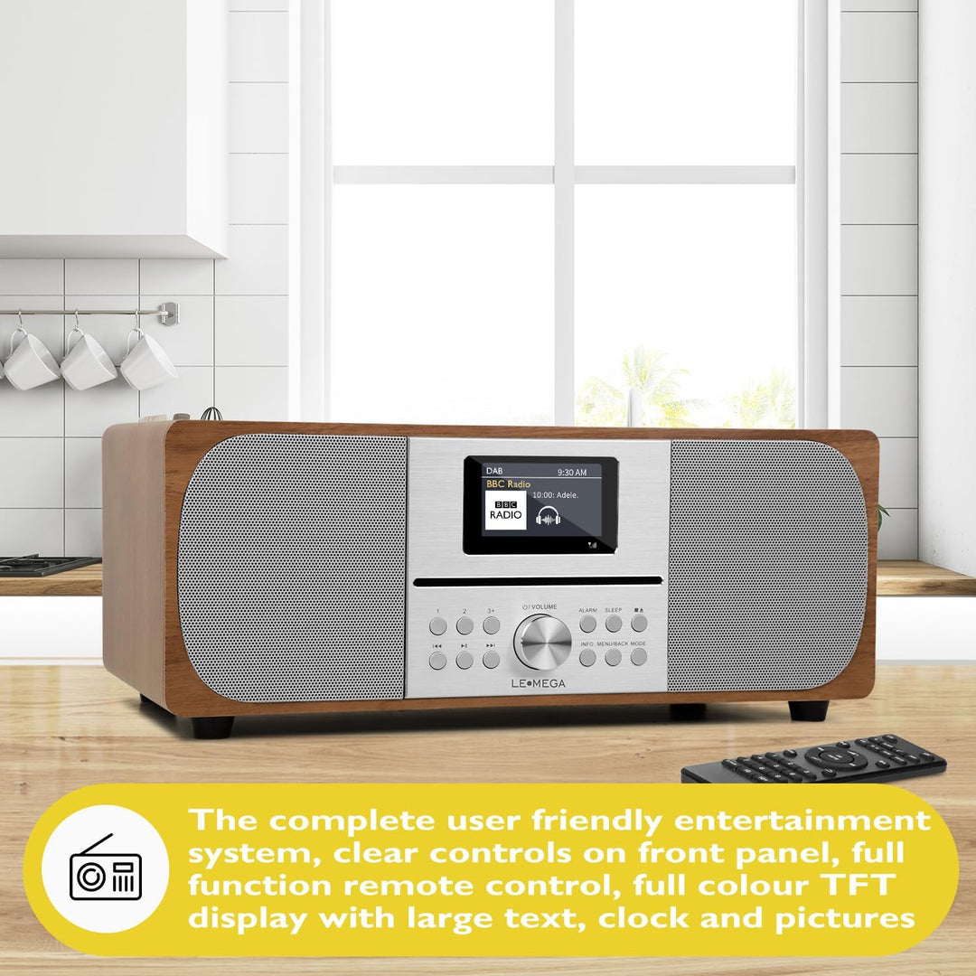 Stereo Digitalradio CD-Player | HiFi-System | DAB+, USB MP3, Bluetooth5.3, UKW | Leistungsstarkes St