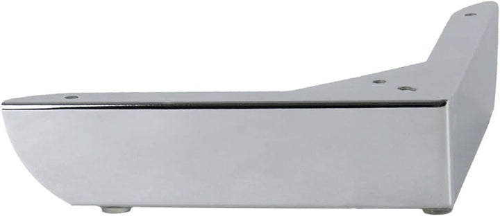 P17 - GROSSETO New | Set 4 Metallfüsse +16 Schrauben | Finish: Chrom | Masse: Höhe 5,5 cm Länge und