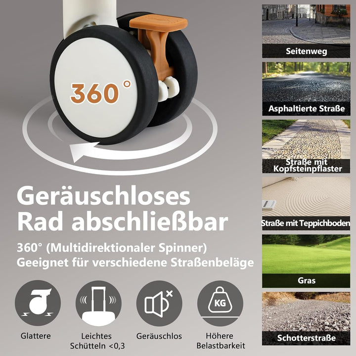 Joyway Koffer Trolley Reisekoffer von ABS Hartschalen Trolley mit Getränkehalter und 4 Rollen TSA Sc