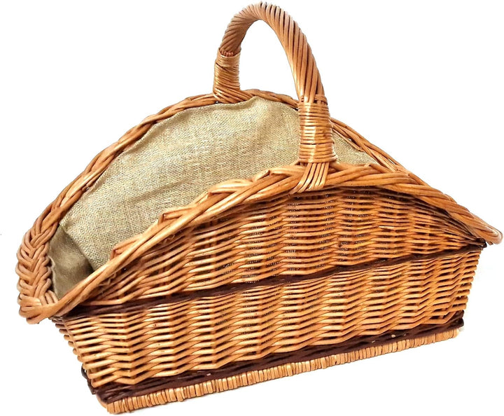 Tigana - Kaminkorb Holzkorb Kaminholzkorb aus Weide mit Jute (Art. 90280-2F)