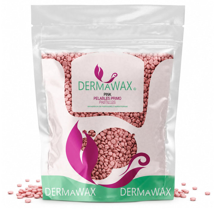 Dermawax 1 kg Pink Wachsperlen Heisswachs Waxing Perlen zur Haarentfernung Anwendung ohne Wachsstrei