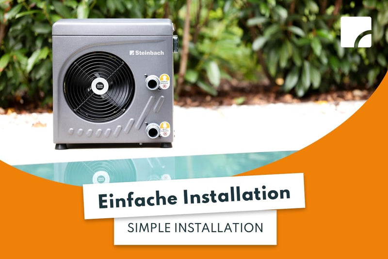 Steinbach Wärmepumpe Mini – 049275 – Automatische Wärmepumpe für Pools bis 20.000 l – Mit LED-Displa