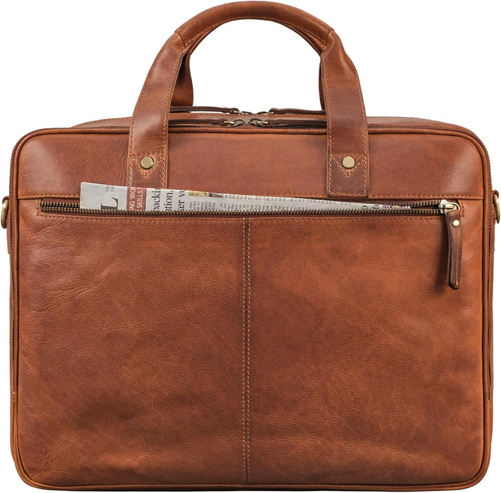 STILORD "Ace Aktentasche Leder Herren Damen Gross Business Tasche Echtleder Vintage für Laptop 15,6