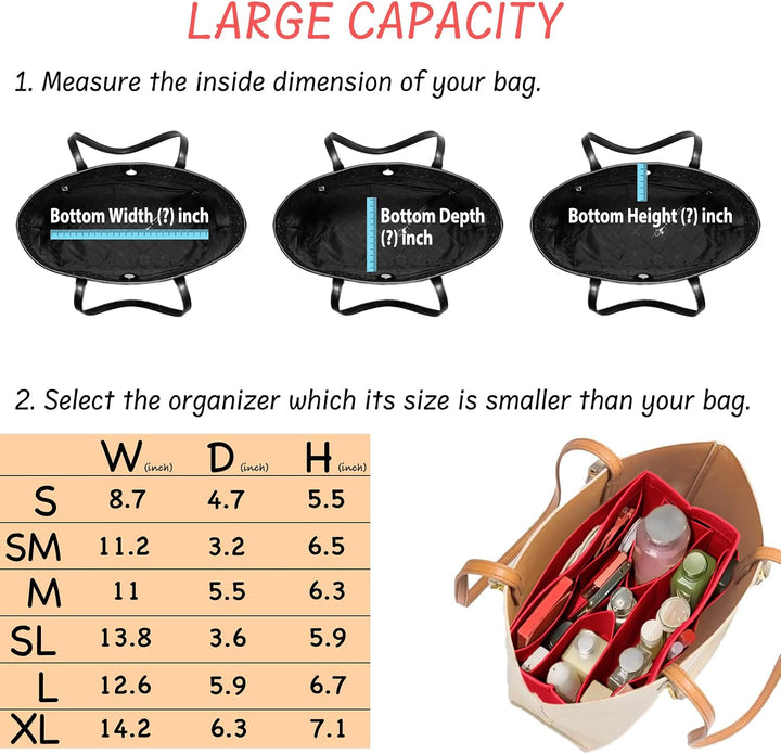 DailyPlus Geldbörse Organizer Einsatz Filz Tasche Organizer Handtasche Organizer Einsatz Tasche In T