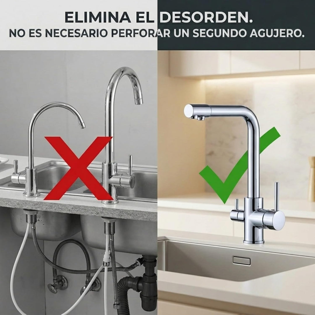 VALAZ 3 Wege Filter Osmose Wasserhahn Küche Chrom | Küchenarmaturen | Wasserhahn Sprudelwasser, Wass