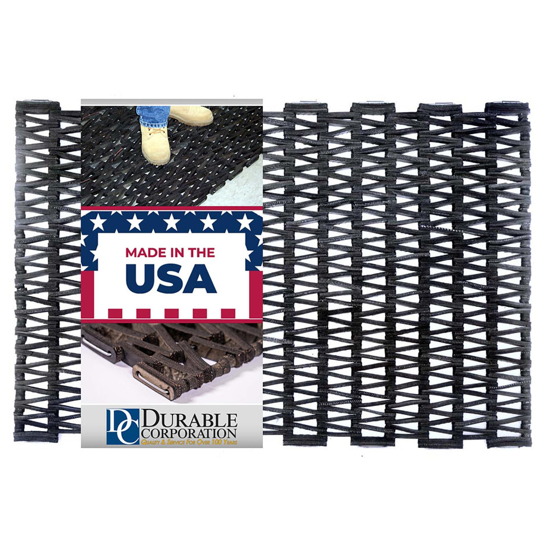 Stabiler Corporation 108 recylcled tire-link Ermüdungsmatte, für feuchte Bereiche, Herringbone Weave