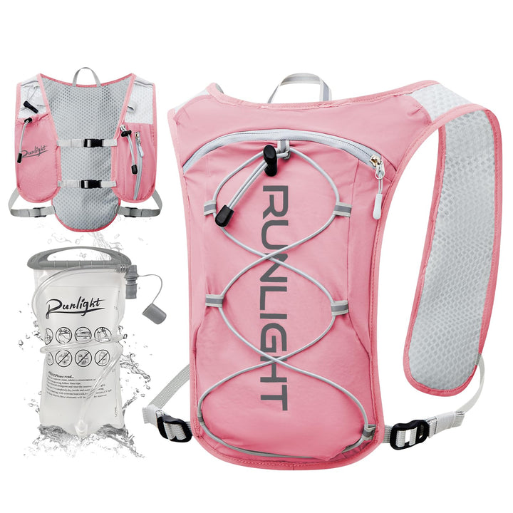 Runlight Laufweste für Damen und Herren,Verstellbare Brustgurte, Trinkweste Laufen mit 1500ml Wasser