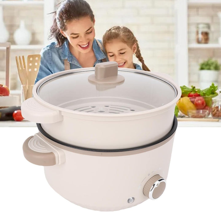 Geräumiger 3L -Elektro -Topf mit Dampfkorb Multifunktionaler Kocher für Unterschiedliche Bedürfnisse