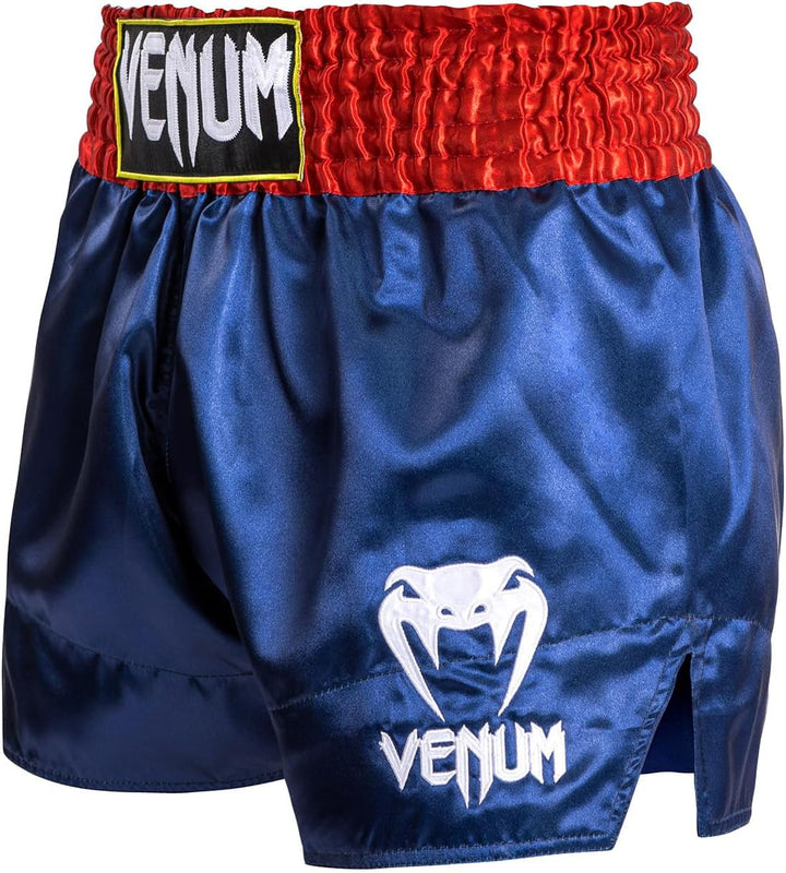 Venum Classic Muay Thai Shorts Blau/Rot/Weiss XS Slim Kurz, Blau/Rot/Weiß XS Slim Kurz
