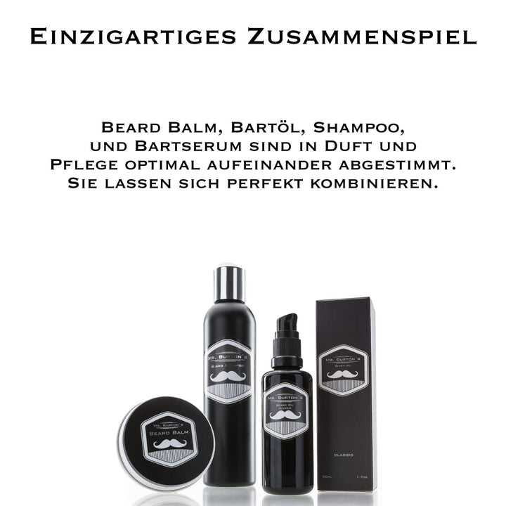 Bartöl Herren - Mr. Burton´s Beard Oil classic mit Arganöl - Made in Germany 50ml fördert gesundes B