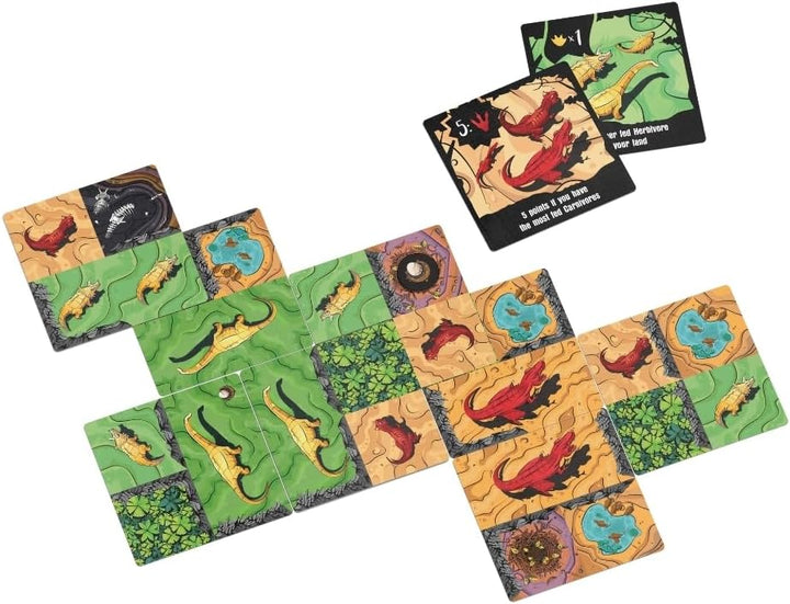 Allplay Chomp - Dinosaur Drafting Game | Tile-Laying Strategy Game for 1–4 Players | Fast-Paced, Fam
