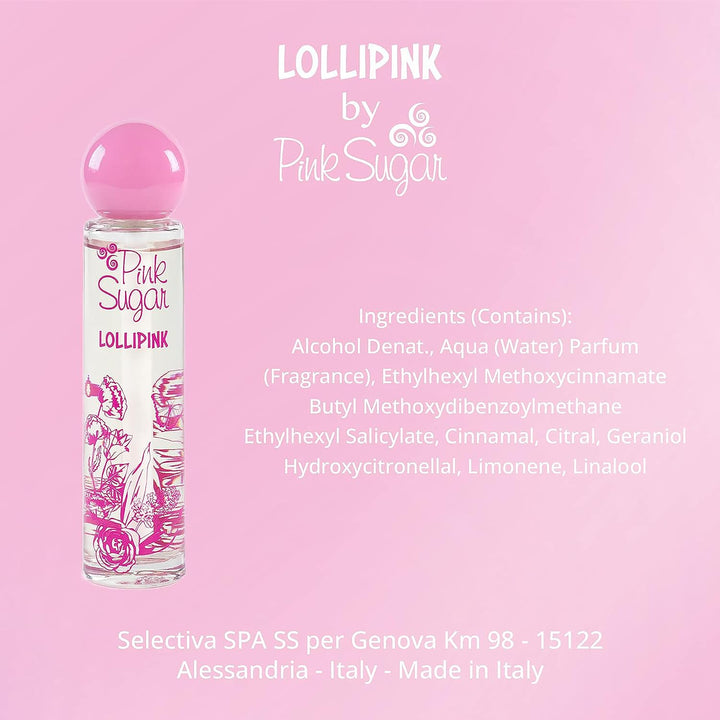 Pink Sugar, Lollipink Eau De Toilette - Women's Perfume with Fine and Enveloping Essence - 100 ml