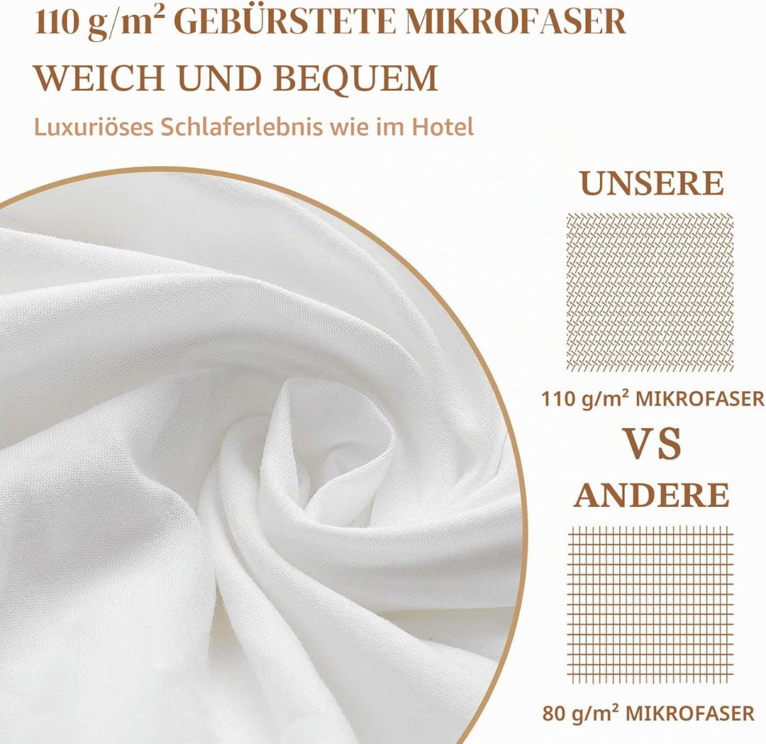 GEDAEUBA Sommer Bettwäsche 140x200 Hirsch - Waldtiere Bettbezug 140x200 2er Set, Wendebettwäsche und