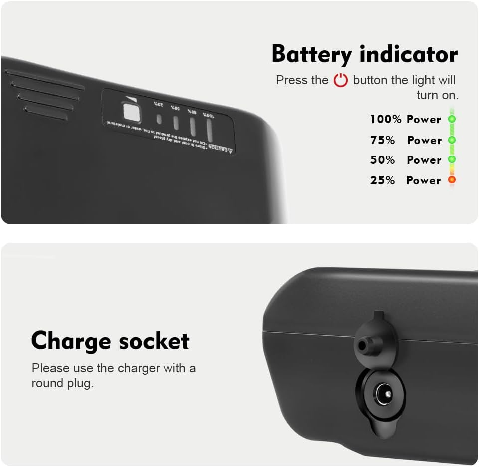 SHIMOST E-Bike Li-ion Batterie 36V 14,5Ah Hailong Akku mit Ladegerät für Elektrofahrrad Pedelec, Pas
