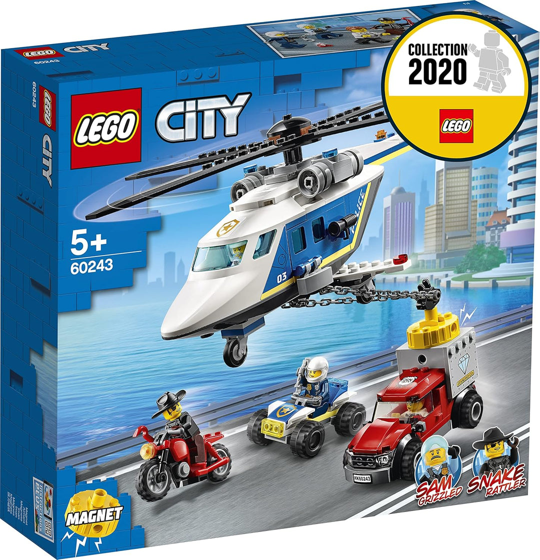 LEGO 60243 City Police Verfolgungsjagd mit dem Polizeihubschrauber Spielzeug, Spielzeug