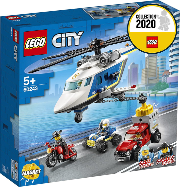 LEGO 60243 City Police Verfolgungsjagd mit dem Polizeihubschrauber Spielzeug, Spielzeug
