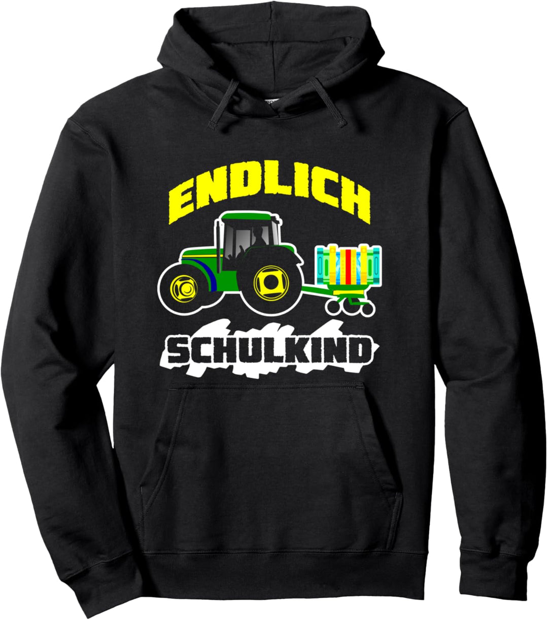 Kinder Einschulung Trecker Jungen Schulkind Traktor Pullover Hoodie