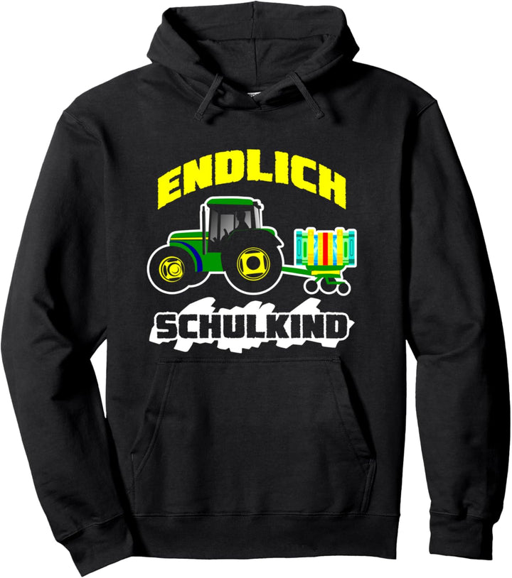 Kinder Einschulung Trecker Jungen Schulkind Traktor Pullover Hoodie