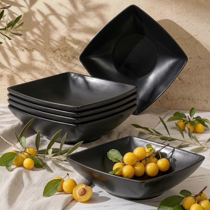 Konsimo. Elegant Suppenteller Set 6er - Schale aus Keramik - Pastateller und Tiefteller für 6 Person