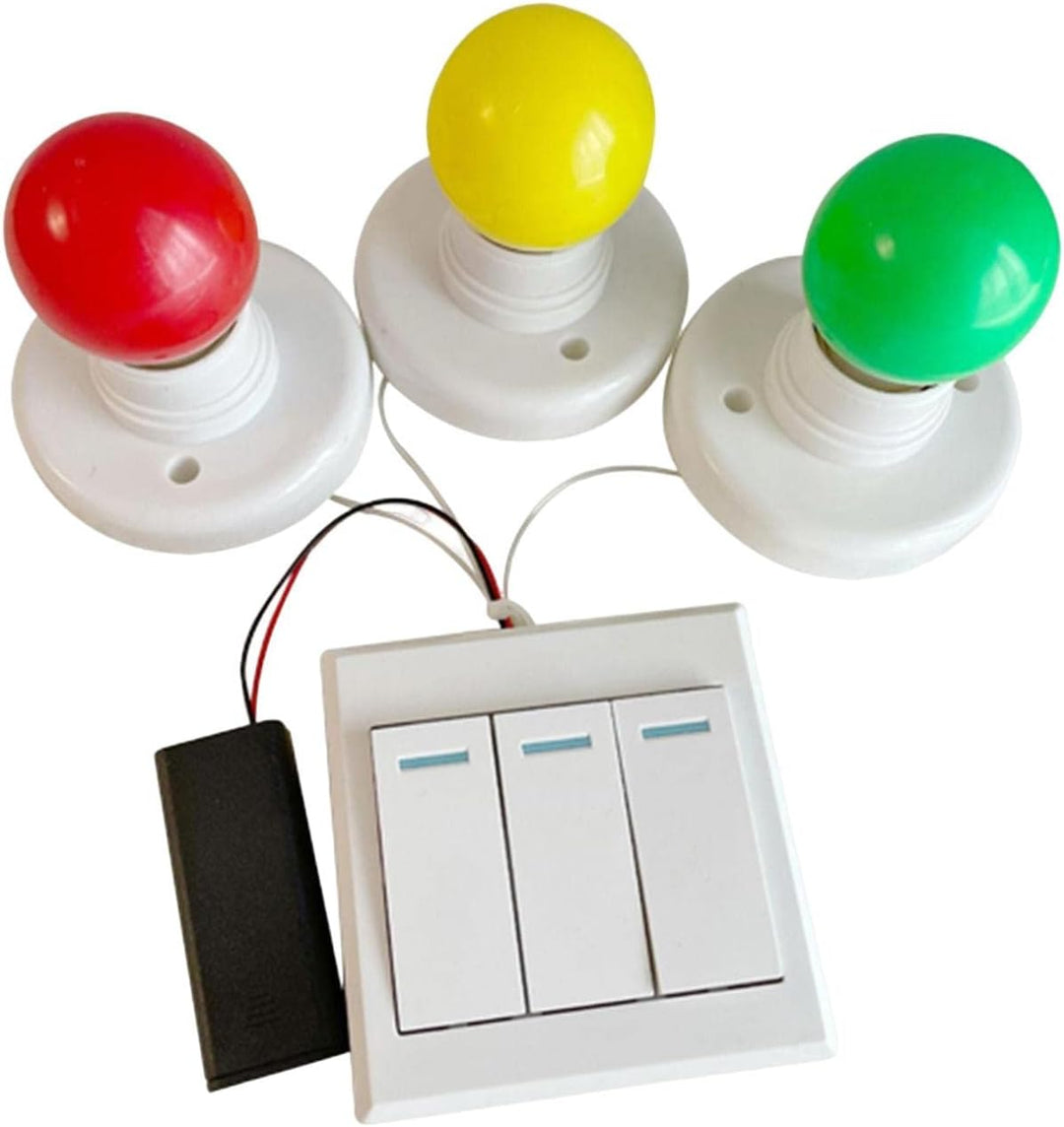 perfk Busy Board DIY Zubehör Schaltersteuerung Glühbirnen Lampen Indoor Play Game Busy Board Schalte