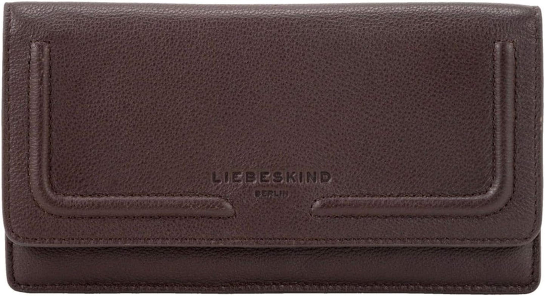 Liebeskind Berlin Round Love Note Slam Geldbörse, Large (10.5 cm x 18.5 cm x 1.8cm), dark brown