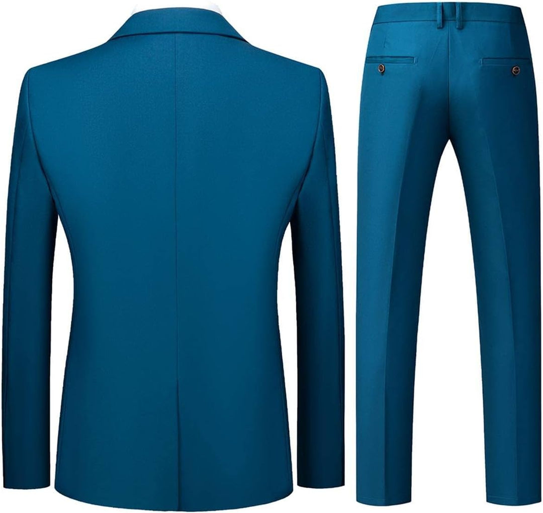 Allthemen Anzug Herren Anzug 3 Teilig Slim FIt EIN Knopf Anzüge Hochzeit Buisness Sakko Weste Hose S
