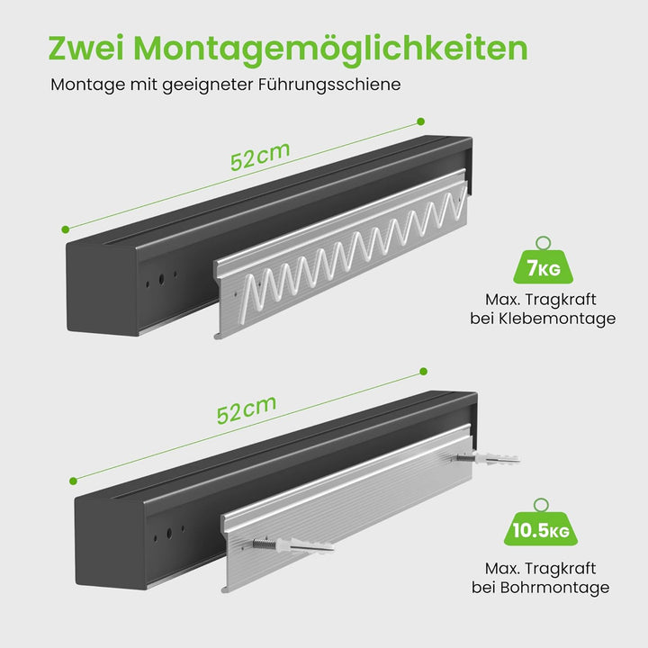 Mai & Mai Topfdeckelhalter mit Utensilientöpfe inkl. 5 Haken, Multifunktional Küchenregal abnehmbar