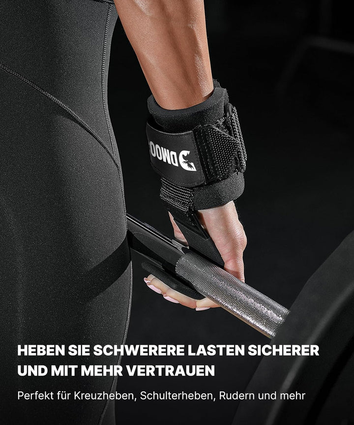 DMoose Fitness Zughilfen Krafttraining für Männer &amp; Frauen (Paar) - Reissfestes Nylon mit 8 mm dicke