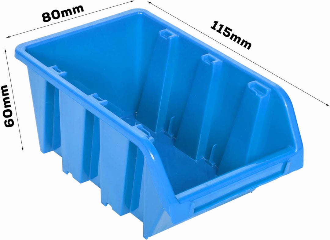 Lagersystem Wandregal 576 x 390 mm | 35 stck. Box | Stapelboxen Schüttenregal Sichtlagerkästen | Ext