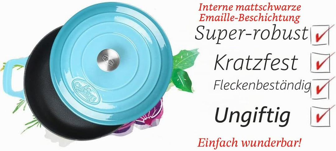 La Cuisine 3175MB Schmorpfanne Hoher Rand - 28cm Servierpfanne Induktion - Pfanne mit Deckel für all