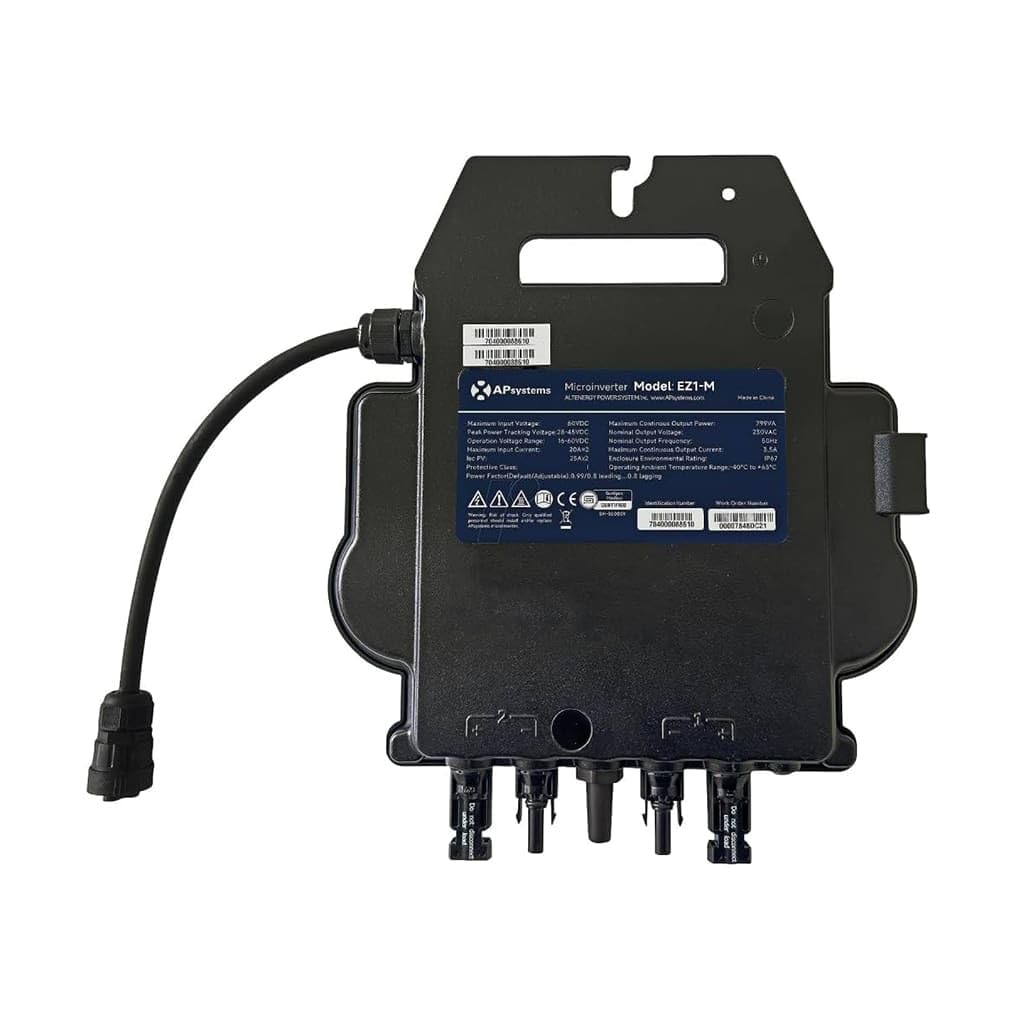 APsystems EZ1-M 600W Mikro-Wechselrichter mit WiFi und Bluetooth 600W PV VDE zertifiziert Plug &amp; Pla