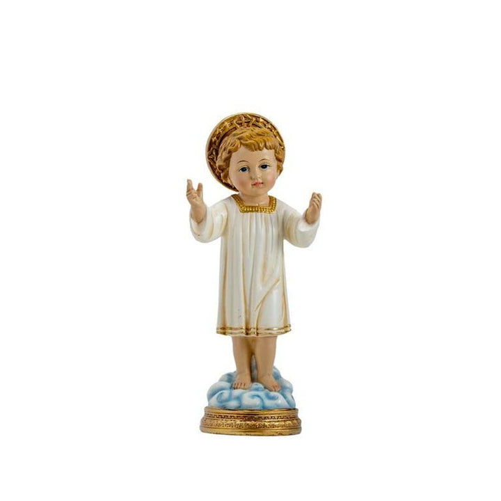 DRW Jesuskind stehendes Kleid aus Harz, handbemalt, 20 cm