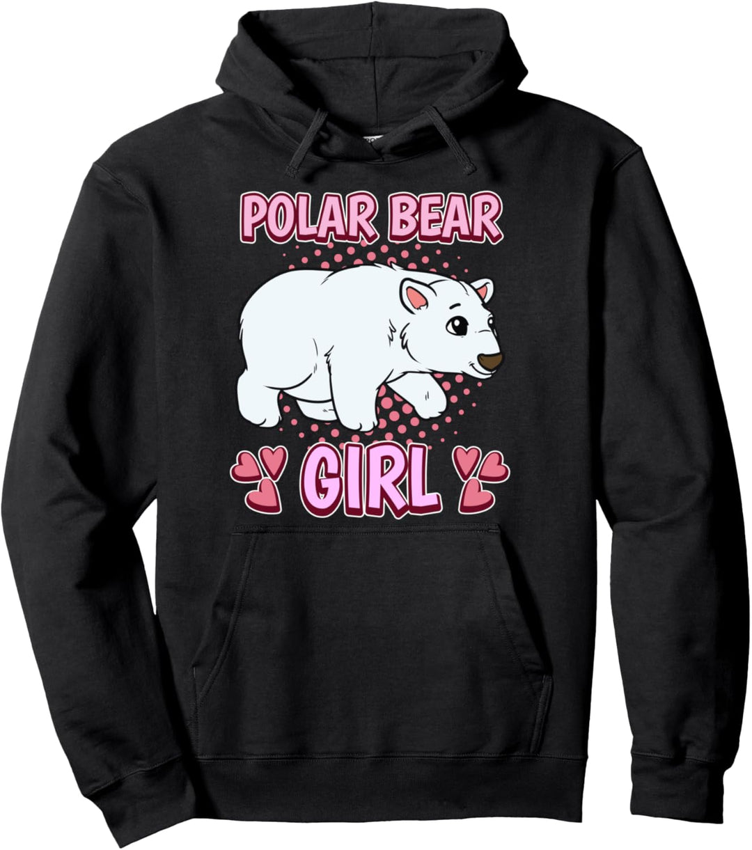 Damen Polar Bear Girl Mädchen Eisbär Pullover Hoodie
