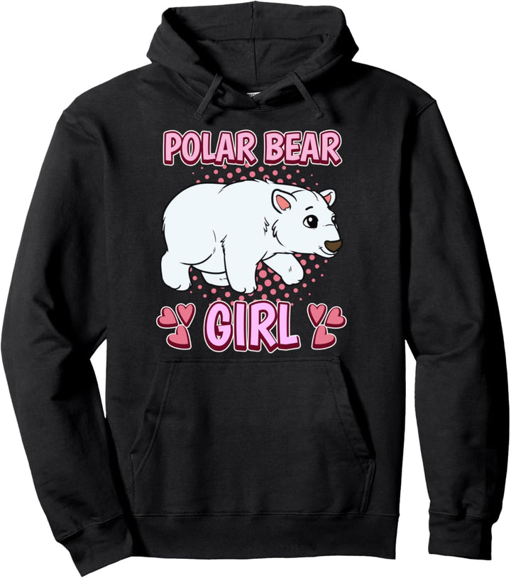 Damen Polar Bear Girl Mädchen Eisbär Pullover Hoodie
