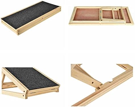 Hunderampe Katzen Rampe Hundetreppe Klappbar Petwalk Hundeleiter Auffahrrampe, für Bett oder Sofa Kl