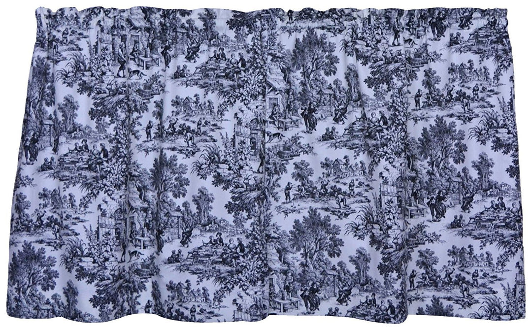 Ellis Curtain Victoria Park Toile Vorhänge, 172 x 76 cm, Schwarz 68 x 30 Tier Schwarz, 68 x 30 Tier