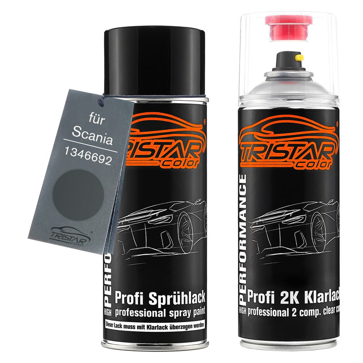 TRISTARcolor Autolack 2K Spraydosen Set für Scania 1346692 Sub Grey Chassis 4273 / Gris Chassis Basi