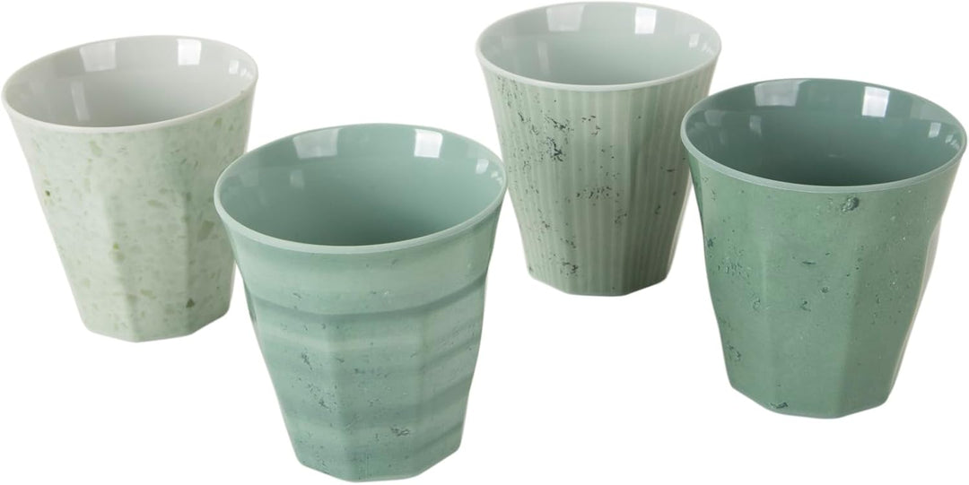 Bo-Camp Melamin Campinggeschirr Set Mix&Match Essgeschirr Teller Becher 16tlg Grün, Grün