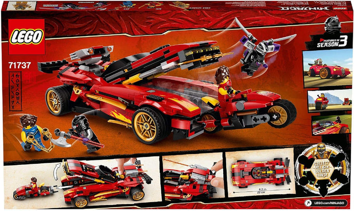 LEGO 71737 NINJAGO Legacy X-1 Ninja Superauto und Motorrad mit Cole als goldene Minifigur Standard V