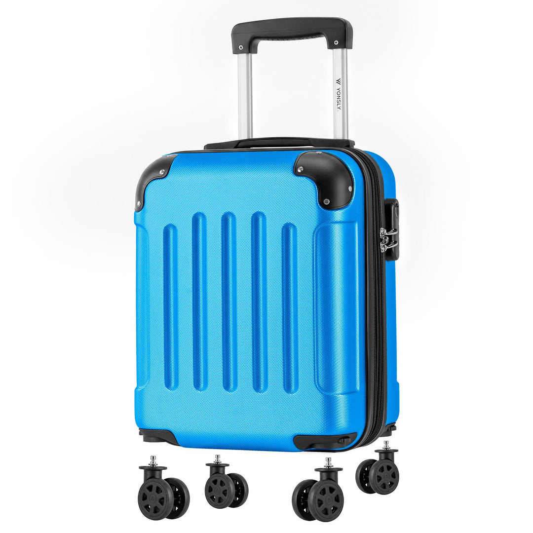 Kabinenkoffer mit abnehmbaren Rädern, S Koffer Suitcase Blau, Trolley Reisekoffer, Rollkoffer Handge