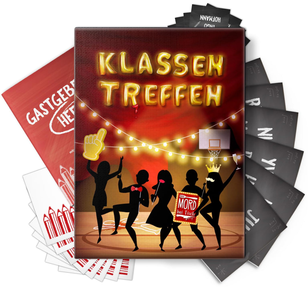 MORD bei Tisch Krimidinner für Zuhause - 5 bis 7 Personen - Der Klassentreffen Fall - Das Krimi Spie