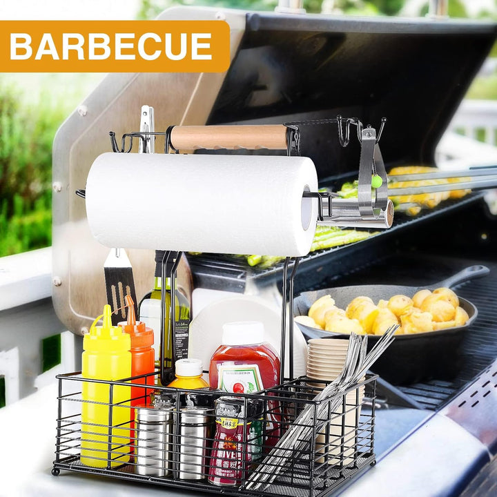 Grill Caddy, BBQ Caddy for Outdoor Grill, Picnic &amp; Camping Accessories, Outdoor Kitchen Accessories