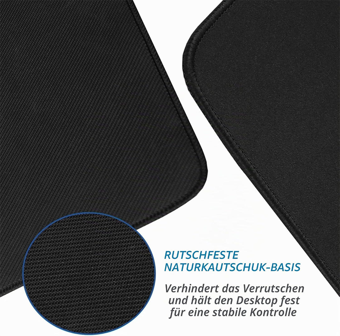 LL-COEUR XXL Schwarz Mauspad Gaming Mouse Mat Laptops Schreibtischunterlage Desk Pad (1400 x 500 x 3
