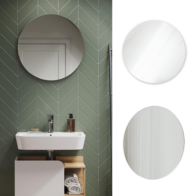 Vicco Badezimmerspiegel Karen, Sonoma, 60 x 60 cm Rund Badspiegel, Badspiegel