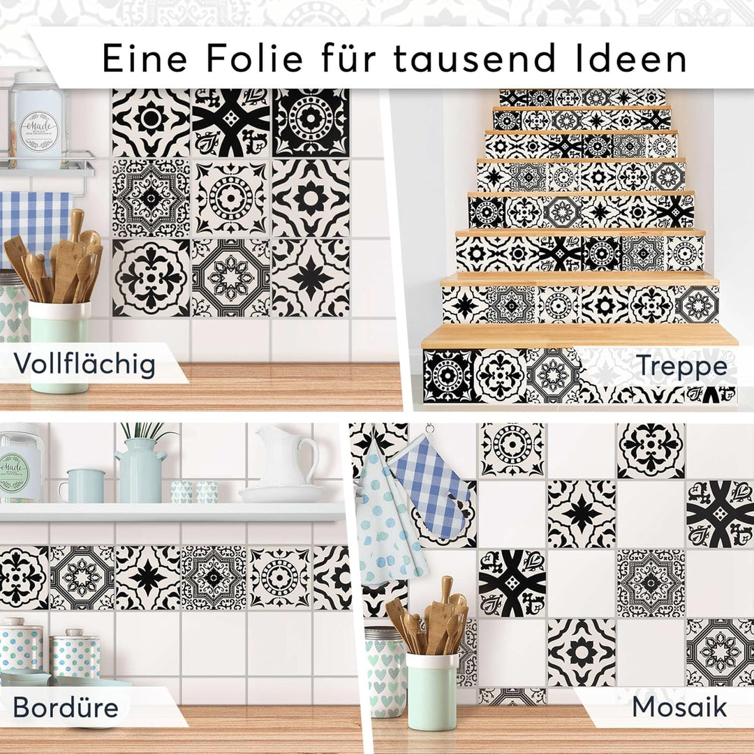 CREATISTO Klebefliesen Stickerfliesen Fliesenfolie - Selbstklebende Fliesen Folie I Klebefliesen Dek