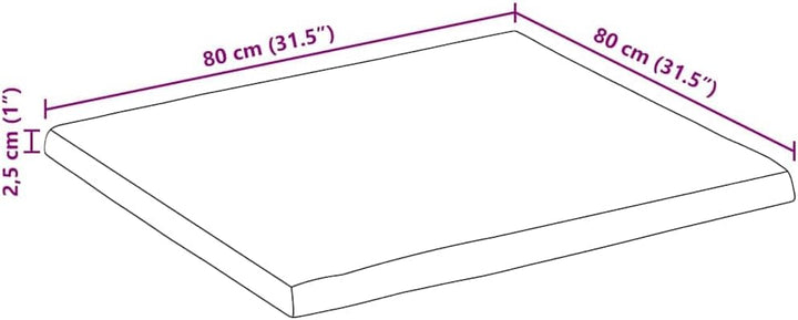 vidaXL Tischplatte, Holzplatte Quadratisch, Massivholzplatte für Bartisch Beistelltisch Esstisch, Er
